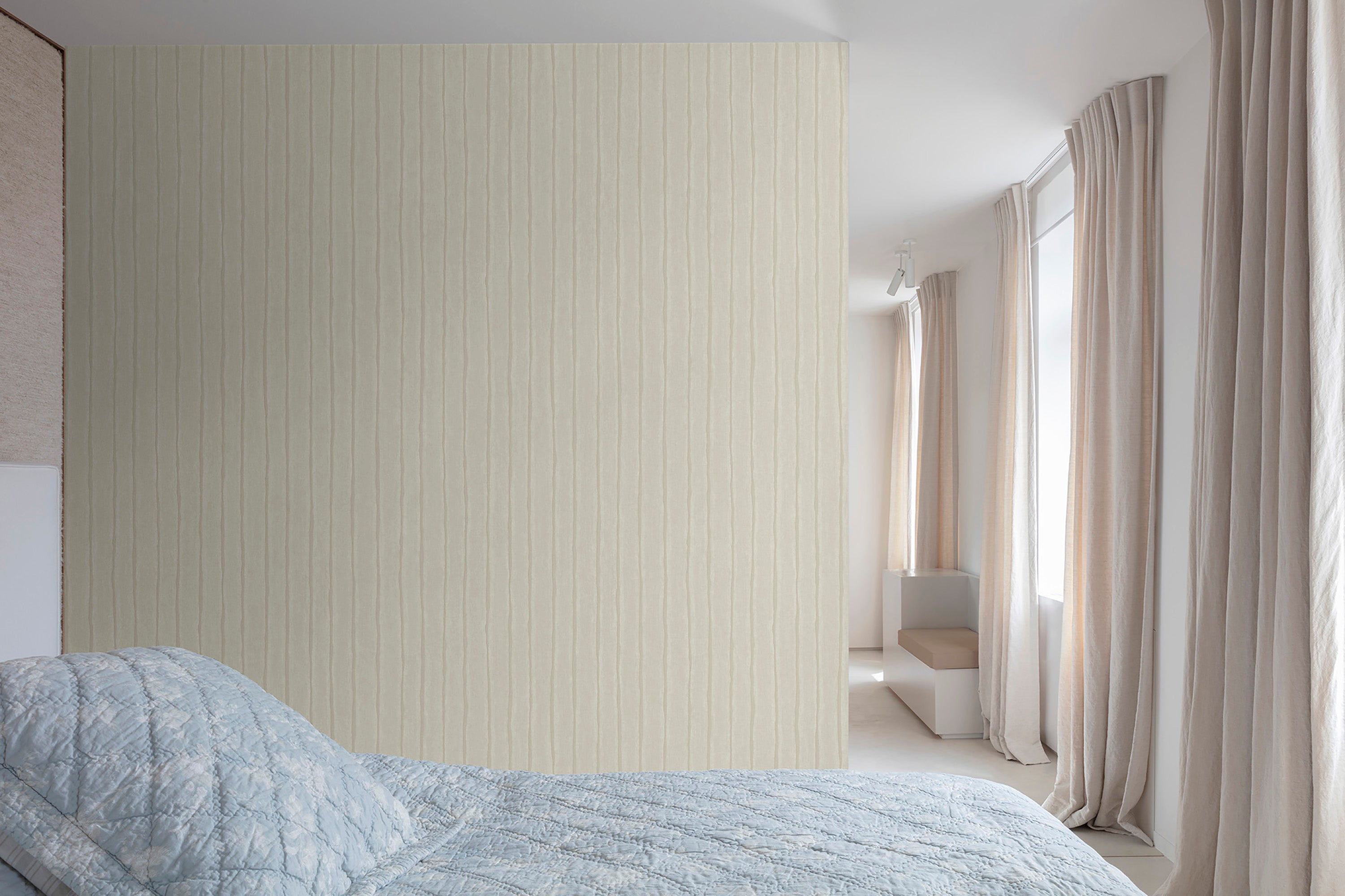 Grandeco Precious Weaves Kalema Ivory Wallpaper Roll 10m x 53cm